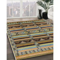 Mid-Century Modern Brown Oriental Rug, urb575