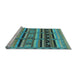 Sideview of Machine Washable Oriental Light Blue Industrial Rug, wshurb575lblu