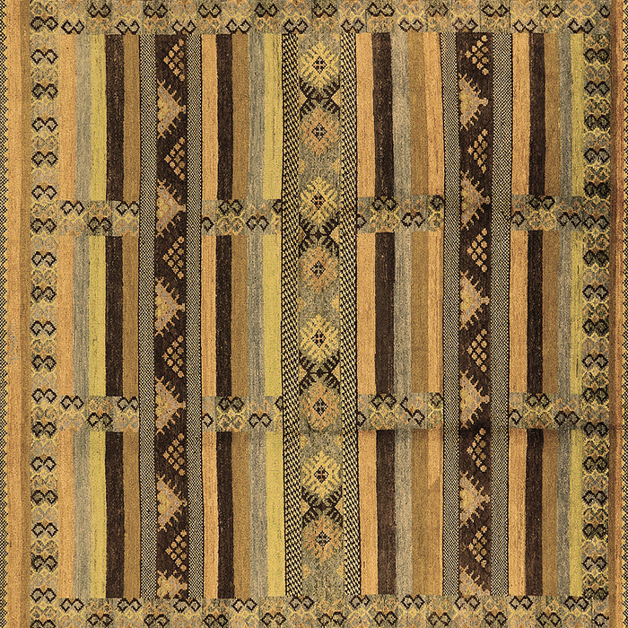 Square Oriental Brown Industrial Rug, urb575brn