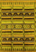 Machine Washable Oriental Yellow Industrial Rug, wshurb575yw