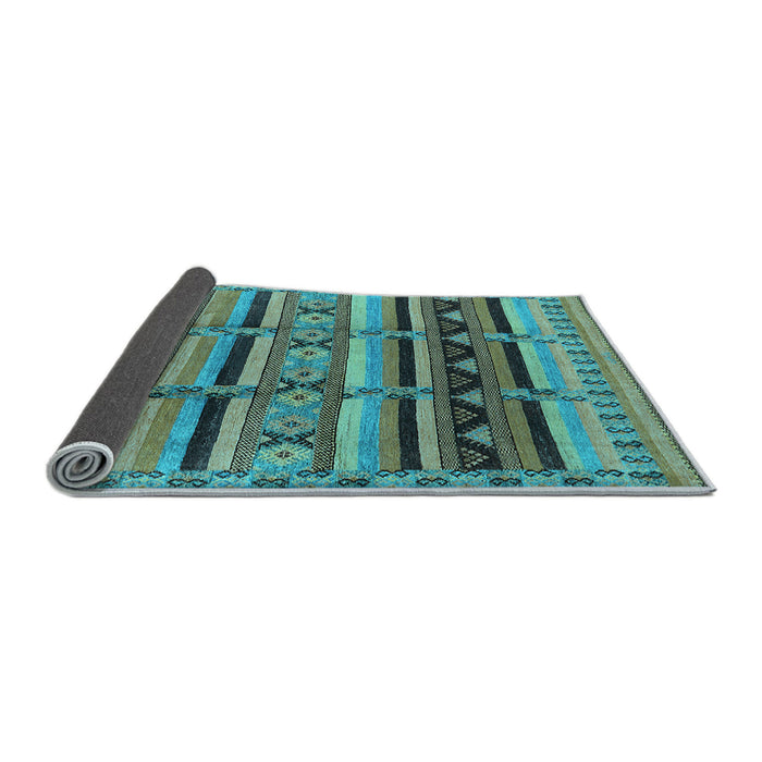 Sideview of Oriental Light Blue Industrial Rug, urb575lblu