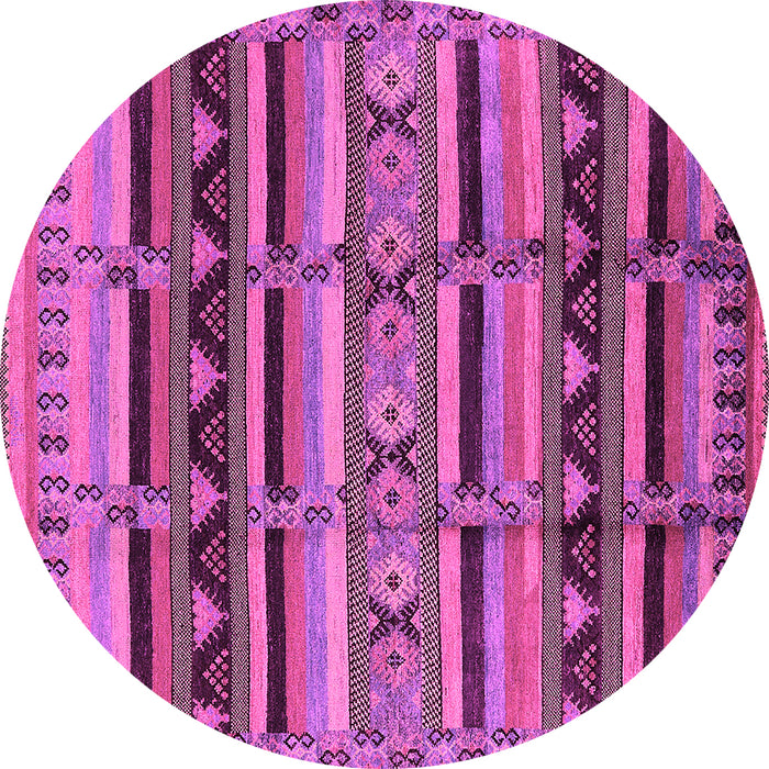 Round Oriental Pink Industrial Rug, urb575pnk