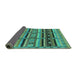 Sideview of Oriental Turquoise Industrial Rug, urb575turq