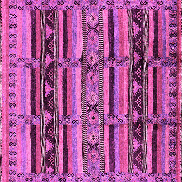 Square Machine Washable Oriental Pink Industrial Rug, wshurb575pnk