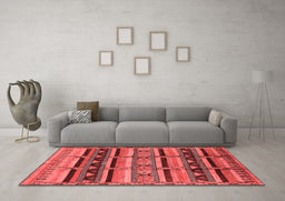 Industrial Red Washable Rugs