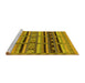 Sideview of Machine Washable Oriental Yellow Industrial Rug, wshurb575yw