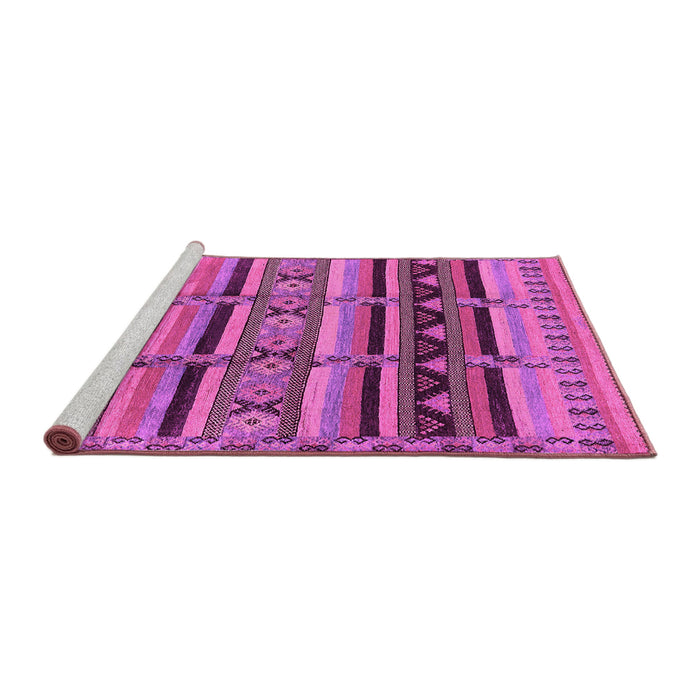 Sideview of Machine Washable Oriental Pink Industrial Rug, wshurb575pnk