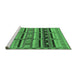 Sideview of Machine Washable Oriental Emerald Green Industrial Area Rugs, wshurb575emgrn