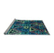 Sideview of Machine Washable Oriental Light Blue Industrial Rug, wshurb576lblu