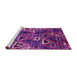 Sideview of Machine Washable Oriental Pink Industrial Rug, wshurb576pnk