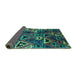 Sideview of Oriental Turquoise Industrial Rug, urb576turq