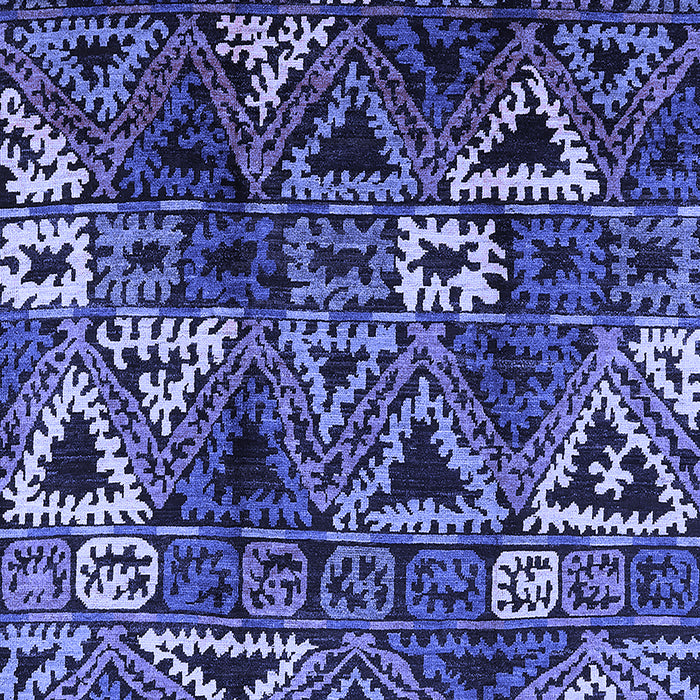 Machine Washable Oriental Blue Industrial Rug, wshurb576blu