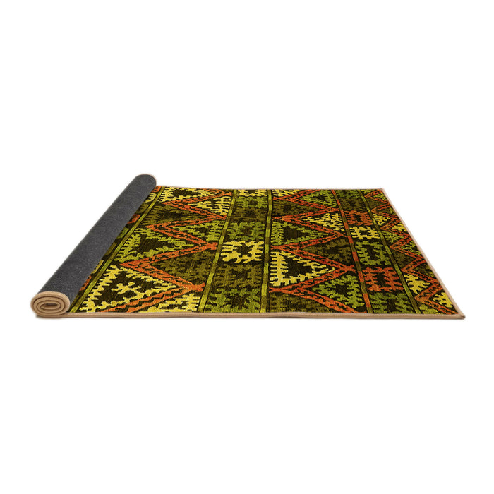 Sideview of Oriental Yellow Industrial Rug, urb576yw