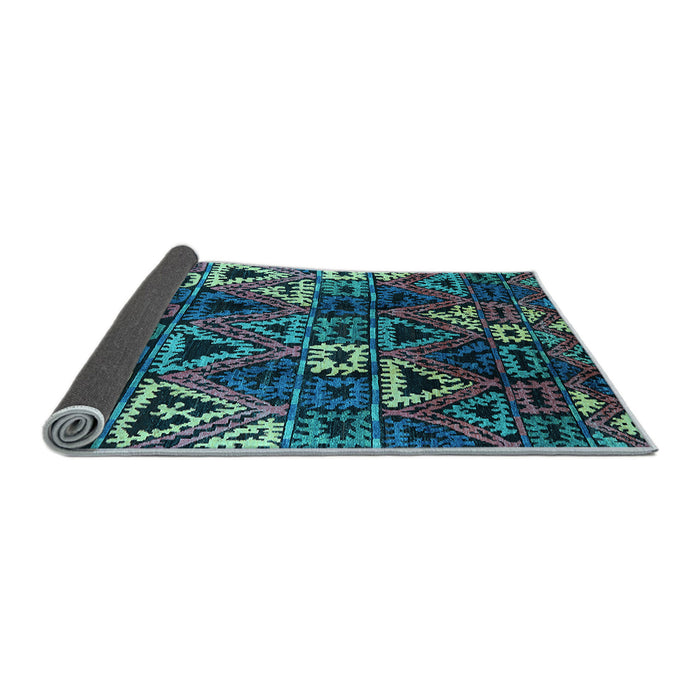 Sideview of Oriental Light Blue Industrial Rug, urb576lblu