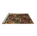 Sideview of Machine Washable Oriental Brown Industrial Rug, wshurb576brn