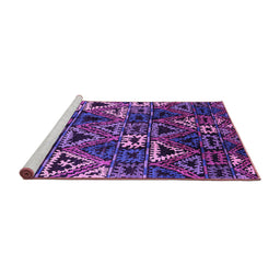 Sideview of Machine Washable Oriental Purple Industrial Area Rugs, wshurb576pur