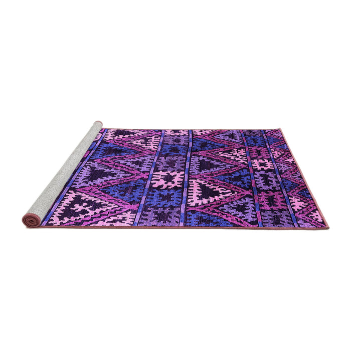 Sideview of Machine Washable Oriental Purple Industrial Area Rugs, wshurb576pur