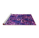 Sideview of Machine Washable Oriental Purple Industrial Area Rugs, wshurb576pur