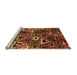 Sideview of Machine Washable Oriental Orange Industrial Area Rugs, wshurb576org