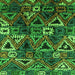 Square Oriental Green Industrial Rug, urb576grn