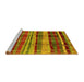 Sideview of Machine Washable Oriental Yellow Industrial Rug, wshurb577yw