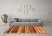 Machine Washable Oriental Orange Industrial Area Rugs in a Living Room, wshurb577org