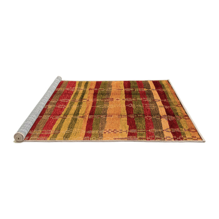 Sideview of Machine Washable Oriental Orange Industrial Area Rugs, wshurb577org
