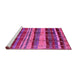 Sideview of Machine Washable Oriental Pink Industrial Rug, wshurb577pnk