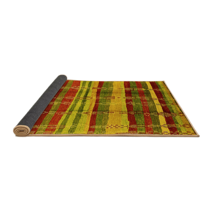Sideview of Oriental Yellow Industrial Rug, urb577yw