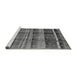 Sideview of Machine Washable Oriental Gray Industrial Rug, wshurb577gry
