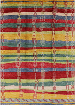 Machine Washable Industrial Modern Brass Green Rug, wshurb577