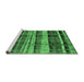 Sideview of Machine Washable Oriental Emerald Green Industrial Area Rugs, wshurb577emgrn