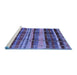 Sideview of Machine Washable Oriental Blue Industrial Rug, wshurb577blu