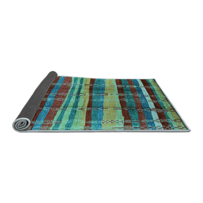 Sideview of Oriental Light Blue Industrial Rug, urb577lblu