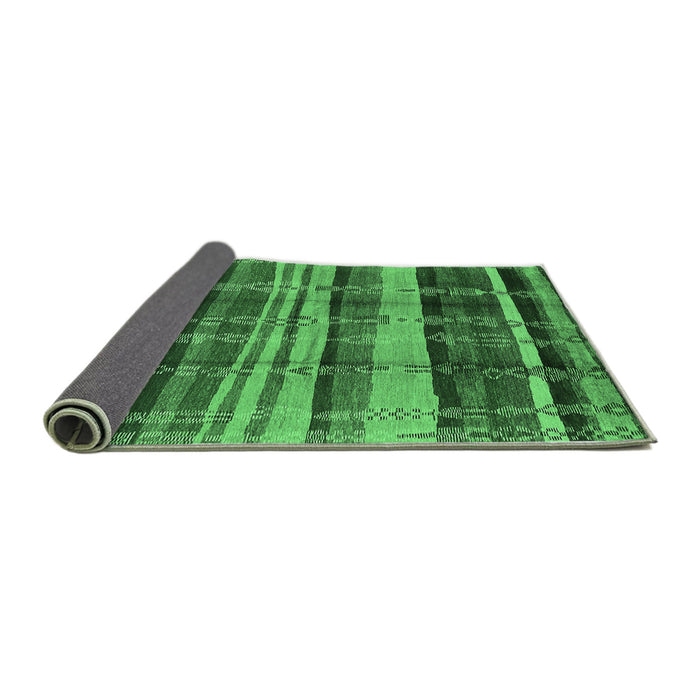 Sideview of Oriental Emerald Green Industrial Rug, urb577emgrn