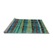 Sideview of Machine Washable Oriental Light Blue Industrial Rug, wshurb577lblu