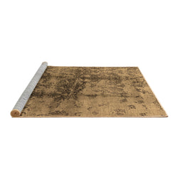 Sideview of Machine Washable Oriental Brown Industrial Rug, wshurb578brn