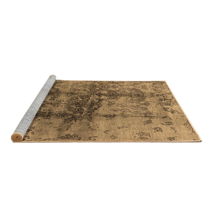 Sideview of Machine Washable Oriental Brown Industrial Rug, wshurb578brn