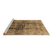 Sideview of Machine Washable Oriental Brown Industrial Rug, wshurb578brn