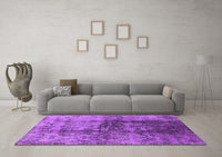 Machine Washable Oriental Purple Industrial Rug, wshurb578pur