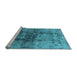 Sideview of Machine Washable Oriental Light Blue Industrial Rug, wshurb578lblu