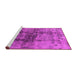 Sideview of Machine Washable Oriental Pink Industrial Rug, wshurb578pnk