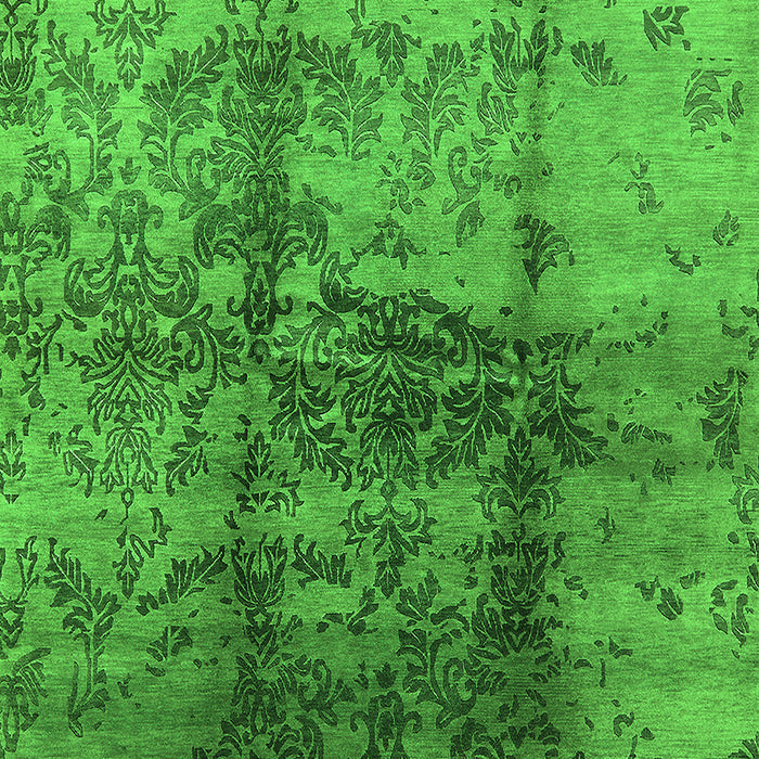Machine Washable Oriental Green Industrial Area Rugs, wshurb578grn