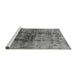 Sideview of Machine Washable Oriental Gray Industrial Rug, wshurb578gry