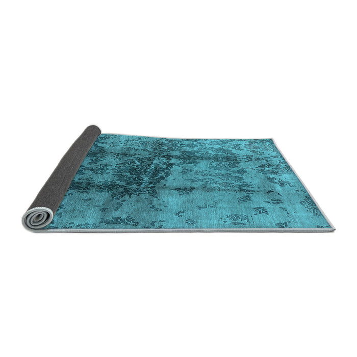 Sideview of Oriental Light Blue Industrial Rug, urb578lblu