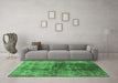 Machine Washable Oriental Emerald Green Industrial Area Rugs in a Living Room,, wshurb578emgrn