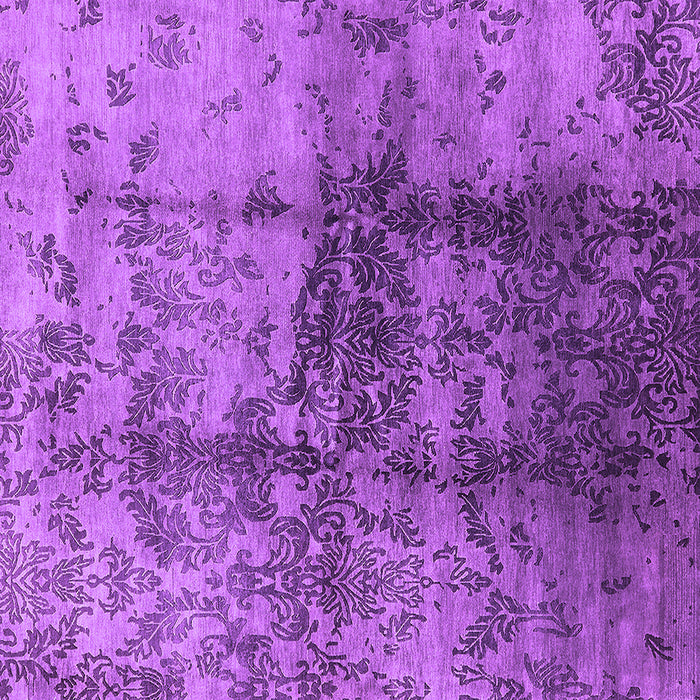 Square Machine Washable Oriental Purple Industrial Area Rugs, wshurb578pur