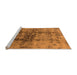 Sideview of Machine Washable Oriental Orange Industrial Area Rugs, wshurb578org