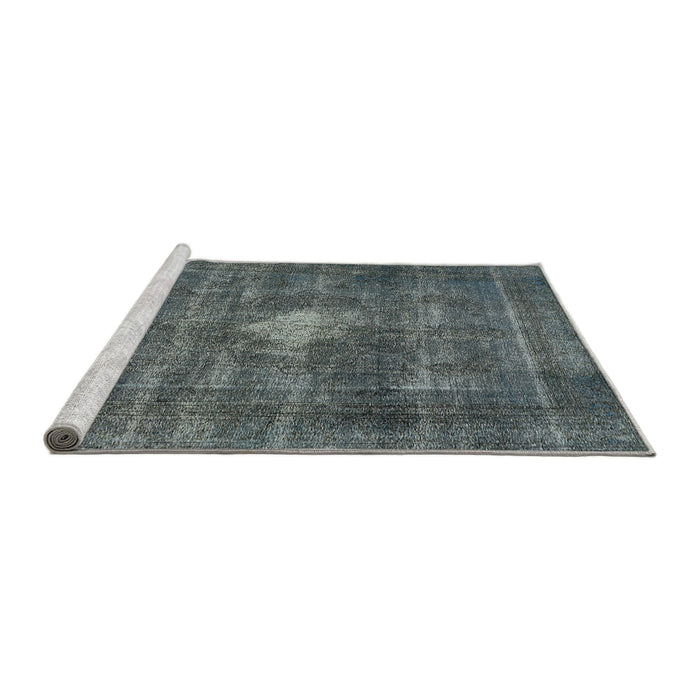 Sideview of Machine Washable Industrial Modern Light Slate Gray Rug, wshurb579