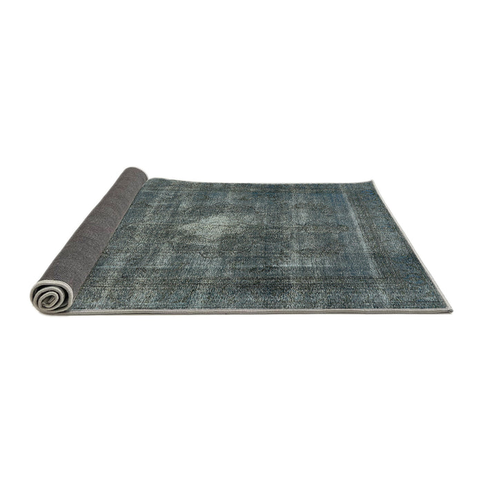 Sideview of Mid-Century Modern Light Slate Gray Oriental Rug, urb579